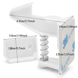 10pcs Baby Cabinet Locks Invisible Closet and Drawer Lock Child Security Protector No Drilling Installation White