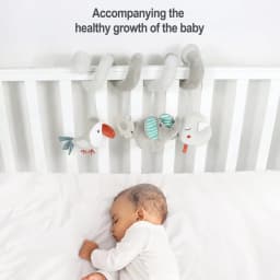 Baby Car Seat Toy Activity Spiral Plush Hanging Wrap Around Pram Pushchair Stroller Sensory Early Education Toy for Toddler Gift