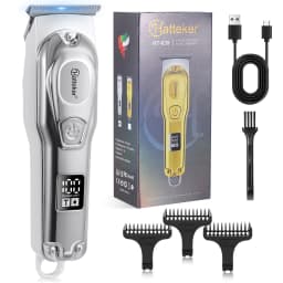 Professional Hair Clipper Ceramic Blade Male Hair Trimmer LED Display Haircut Machine USB Charging