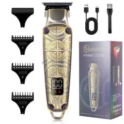 Professional Hair Clipper Ceramic Blade Male Hair Trimmer LED Display Haircut Machine USB Charging