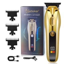 Professional Hair Clipper Ceramic Blade Male Hair Trimmer LED Display Haircut Machine USB Charging