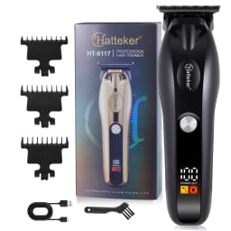 Professional Hair Clipper Ceramic Blade Male Hair Trimmer LED Display Haircut Machine USB Charging