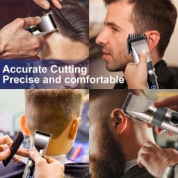 Professional Hair Clipper Ceramic Blade Male Hair Trimmer LED Display Haircut Machine USB Charging