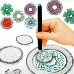 27 Pcs Tin Draw Drawing Art Original Spirograph Design Set Craft Create Kids Toy