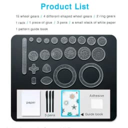 27 Pcs Tin Draw Drawing Art Original Spirograph Design Set Craft Create Kids Toy