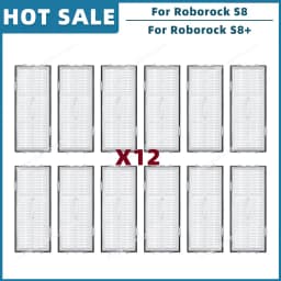 Compatible For Roborock S8 / S8 Plus Replacement Spare Parts Roller Main Side Brush Hepa Filter Mop Cloth Dust Bag Accessories