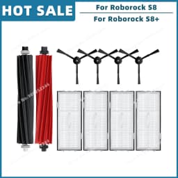 Compatible For Roborock S8 / S8 Plus Replacement Spare Parts Roller Main Side Brush Hepa Filter Mop Cloth Dust Bag Accessories