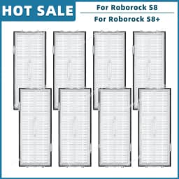 Compatible For Roborock S8 / S8 Plus Replacement Spare Parts Roller Main Side Brush Hepa Filter Mop Cloth Dust Bag Accessories