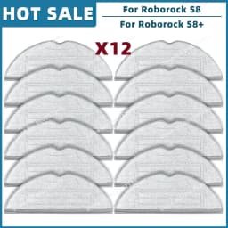 Compatible For Roborock S8 / S8 Plus Replacement Spare Parts Roller Main Side Brush Hepa Filter Mop Cloth Dust Bag Accessories