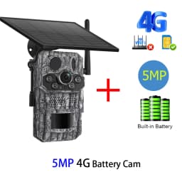 INQMEGA4G 2K 5MP PIR Motion Activated  Trigger Time Night Vision IP66 Hunting Trail Wildlife Battery Solar Camera Forest