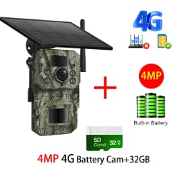 INQMEGA4G 2K 5MP PIR Motion Activated  Trigger Time Night Vision IP66 Hunting Trail Wildlife Battery Solar Camera Forest