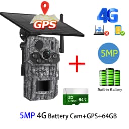 INQMEGA4G 2K 5MP PIR Motion Activated  Trigger Time Night Vision IP66 Hunting Trail Wildlife Battery Solar Camera Forest
