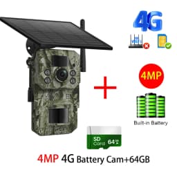 INQMEGA4G 2K 5MP PIR Motion Activated  Trigger Time Night Vision IP66 Hunting Trail Wildlife Battery Solar Camera Forest