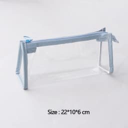Transparent Pencil Case Large Capacity Simple Pen Bag Kawaii Cosmetic Bag School Study Stationery Office Supplies