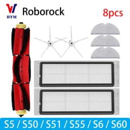 For Roborock S5 S50 S51 S55 S6 S60 S6 Pure Vacuum Cleaner Accessories HEPA Filter Mop Cloth Side Main Brush Spare Parts