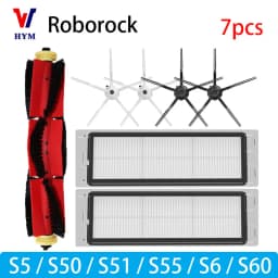 For Roborock S5 S50 S51 S55 S6 S60 S6 Pure Vacuum Cleaner Accessories HEPA Filter Mop Cloth Side Main Brush Spare Parts