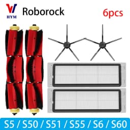 For Roborock S5 S50 S51 S55 S6 S60 S6 Pure Vacuum Cleaner Accessories HEPA Filter Mop Cloth Side Main Brush Spare Parts