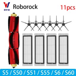 For Roborock S5 S50 S51 S55 S6 S60 S6 Pure Vacuum Cleaner Accessories HEPA Filter Mop Cloth Side Main Brush Spare Parts