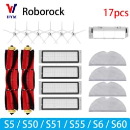 For Roborock S5 S50 S51 S55 S6 S60 S6 Pure Vacuum Cleaner Accessories HEPA Filter Mop Cloth Side Main Brush Spare Parts