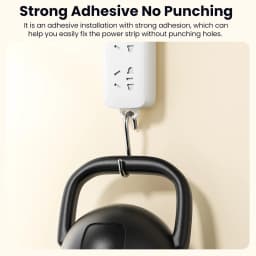 Toocki 1/3PCS Power Strip Holder Wall-hanging Power Strip Socket Mount Self-Adhesive Destop Cable Wire Organizer