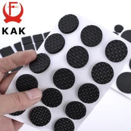 KAK 1-24PCS Self Adhesive Furniture Leg Feet Rug Felt Pads Anti Slip Mat Bumper Damper For Chair Table Protector Hardware