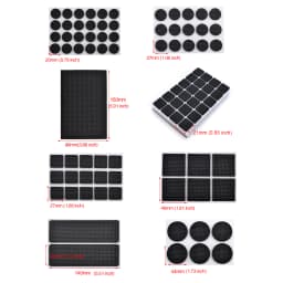 KAK 1-24PCS Self Adhesive Furniture Leg Feet Rug Felt Pads Anti Slip Mat Bumper Damper For Chair Table Protector Hardware