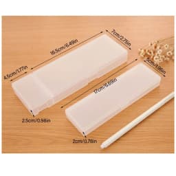 Simple Frosted Translucent Pencil Case Non-toxic Hard Plastic Pen Box Students Gift Stationery Box School Office Supplies