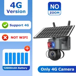 SHIWOJIA 4K 8MP Solar Camera 4G SIM/WIFI Security Outdoor Dual Lens Recording Humanoid Tracking Color Night Vision PTZ Cam