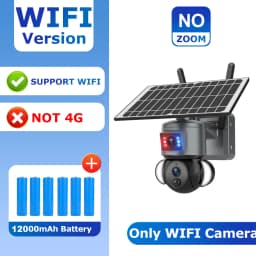 SHIWOJIA 4K 8MP Solar Camera 4G SIM/WIFI Security Outdoor Dual Lens Recording Humanoid Tracking Color Night Vision PTZ Cam