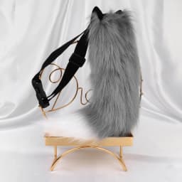 Simulation Fox Cat Tail Wolf Tail Cosplay Performance Props Anime Plush Beast Tail Halloween Jewelry Dress Up Props