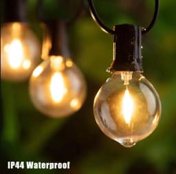 Retro Street Garland G40 String Outdoor Connectable Garden Street Garland Lighting Outdoor Gazebo Lights Birthday Wedding Decora