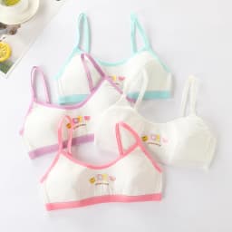 4 Pcs/Lot Girls Brassiere Cotton Underwear Back Buckle Design Adolescent Girls Training Bras Breathable Teenage Girl Tops Bra