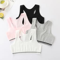 4 Pcs/Lot Girls Brassiere Cotton Underwear Back Buckle Design Adolescent Girls Training Bras Breathable Teenage Girl Tops Bra