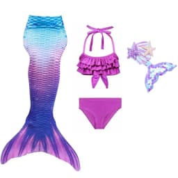 NEW Summer kids Swimming Mermaid Tail Mermaid Costume Cosplay Children Princess Party Fantasy Swimsuit Can Add Monofin Fin Xmas