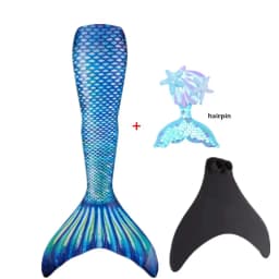 NEW Summer kids Swimming Mermaid Tail Mermaid Costume Cosplay Children Princess Party Fantasy Swimsuit Can Add Monofin Fin Xmas