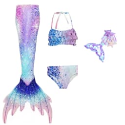 NEW Summer kids Swimming Mermaid Tail Mermaid Costume Cosplay Children Princess Party Fantasy Swimsuit Can Add Monofin Fin Xmas