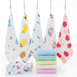 5 PCS Lot Muslin 6 Layers Cotton Soft Baby Towels Baby Face Towel Handkerchief Bathing Feeding Face Washcloth Wipe Burp Cloth