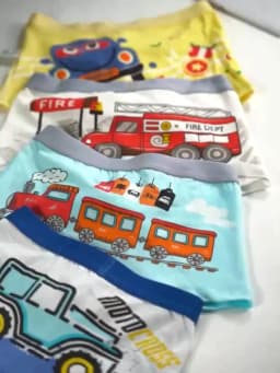 Children's Underwear Boy Panties Underpants Engineering Vehicle Cars Fire Engine Comfortable Shorts Briefs Boxers For Kids
