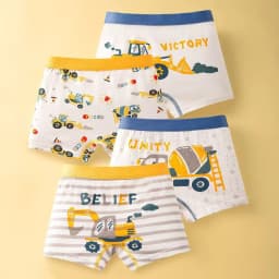 Children's Underwear Boy Panties Underpants Engineering Vehicle Cars Fire Engine Comfortable Shorts Briefs Boxers For Kids