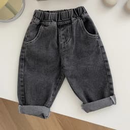 MILANCEL Baby Pants Solid Kids Jeans Casual  Boys Denim Pants Soft  Girls Fashion Trousers