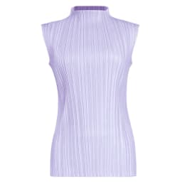Miyake Pleated Elegant Fashion Temperament Solid Color Half High Neck Sleeveless Women's Vest 2026 Summer New Breathable Top