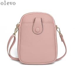 Fashion Mobile Phone Bag Women Crossbody Bag One Shoulder Mini Small Square Bag Card Holder Female Portable PU Leather Wallet