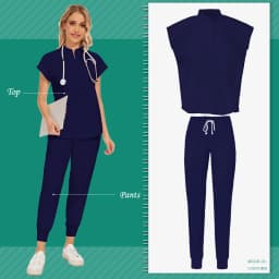 Medical Clothing for Women Nurse Uniforms Scrubs Set Hospital Work Wear Wholesale Medical New Blue Overalls Unisex Solid Uniform