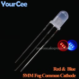 20pcs F3 3mm F5 5mm Diffused Clear Common Anode/Cathode Round LED Red Warm White Blue Yellow Green Bi-Color Diode Light Emitting