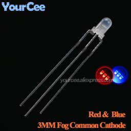 20pcs F3 3mm F5 5mm Diffused Clear Common Anode/Cathode Round LED Red Warm White Blue Yellow Green Bi-Color Diode Light Emitting