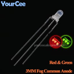 20pcs F3 3mm F5 5mm Diffused Clear Common Anode/Cathode Round LED Red Warm White Blue Yellow Green Bi-Color Diode Light Emitting