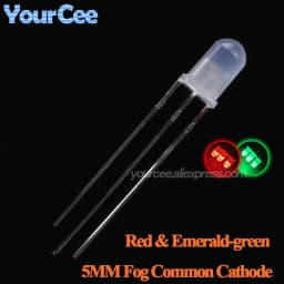 20pcs F3 3mm F5 5mm Diffused Clear Common Anode/Cathode Round LED Red Warm White Blue Yellow Green Bi-Color Diode Light Emitting