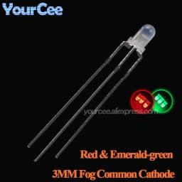 20pcs F3 3mm F5 5mm Diffused Clear Common Anode/Cathode Round LED Red Warm White Blue Yellow Green Bi-Color Diode Light Emitting