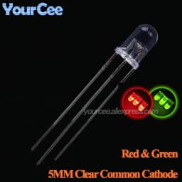 20pcs F3 3mm F5 5mm Diffused Clear Common Anode/Cathode Round LED Red Warm White Blue Yellow Green Bi-Color Diode Light Emitting