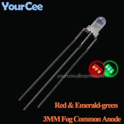 20pcs F3 3mm F5 5mm Diffused Clear Common Anode/Cathode Round LED Red Warm White Blue Yellow Green Bi-Color Diode Light Emitting
